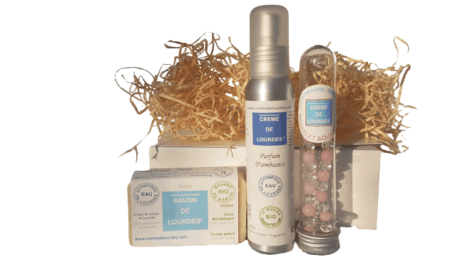 Coffret Savon de Lourdes Parfum d'ambiance et bracelet AQUA MEMO