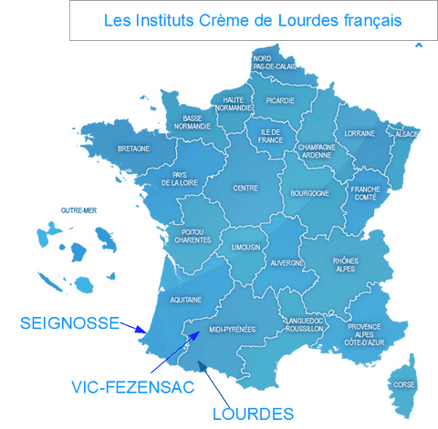 Liste des Instituts Crème de Lourdes