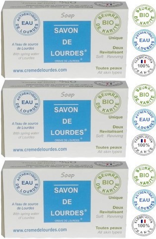 3 savons de Lourdes ® à l'eau de Lourdes